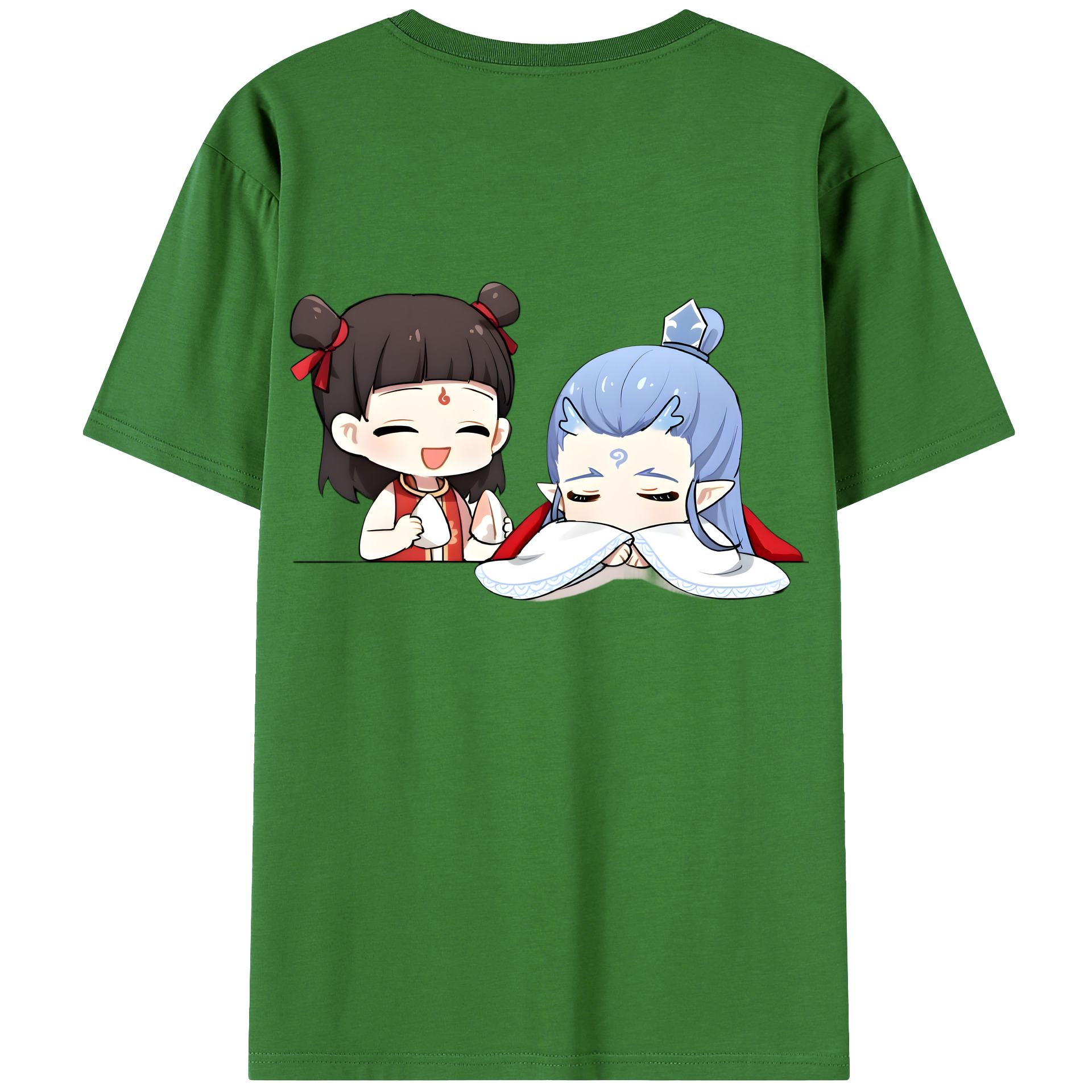 （画像用） Ne Zha 2 ナタ 魔童の大暴れ レディース半袖Tシャツ(バックプリント)